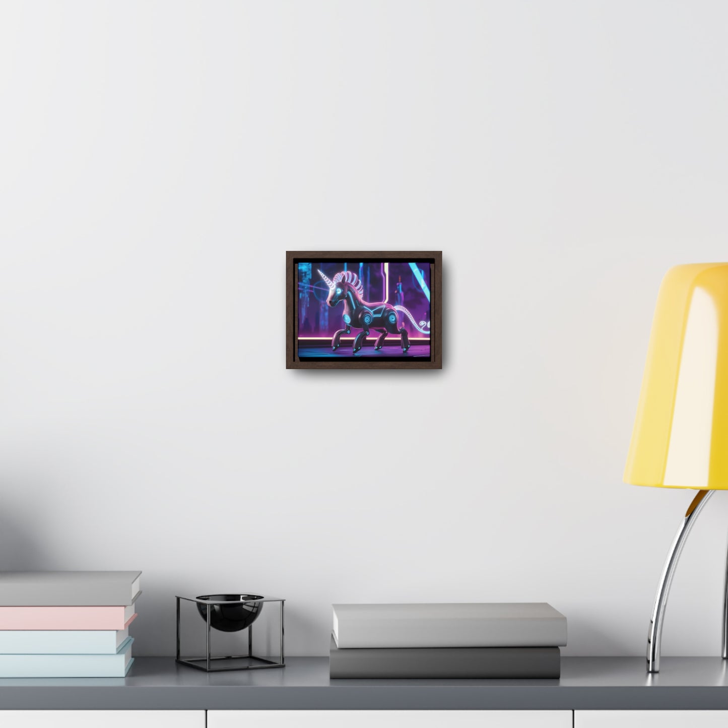 Cybernetic Unicorn - Gallery Canvas Wraps, Horizontal Frame