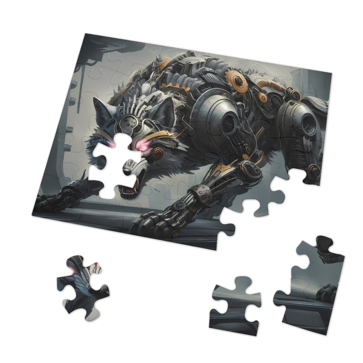 Cybernetic Apex Wolf - Jigsaw Puzzle (30, 110, 252, 500,1000-Piece)