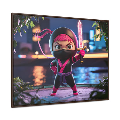 Blade of the Pink Ninja - Gallery Canvas Wraps, Horizontal Frame