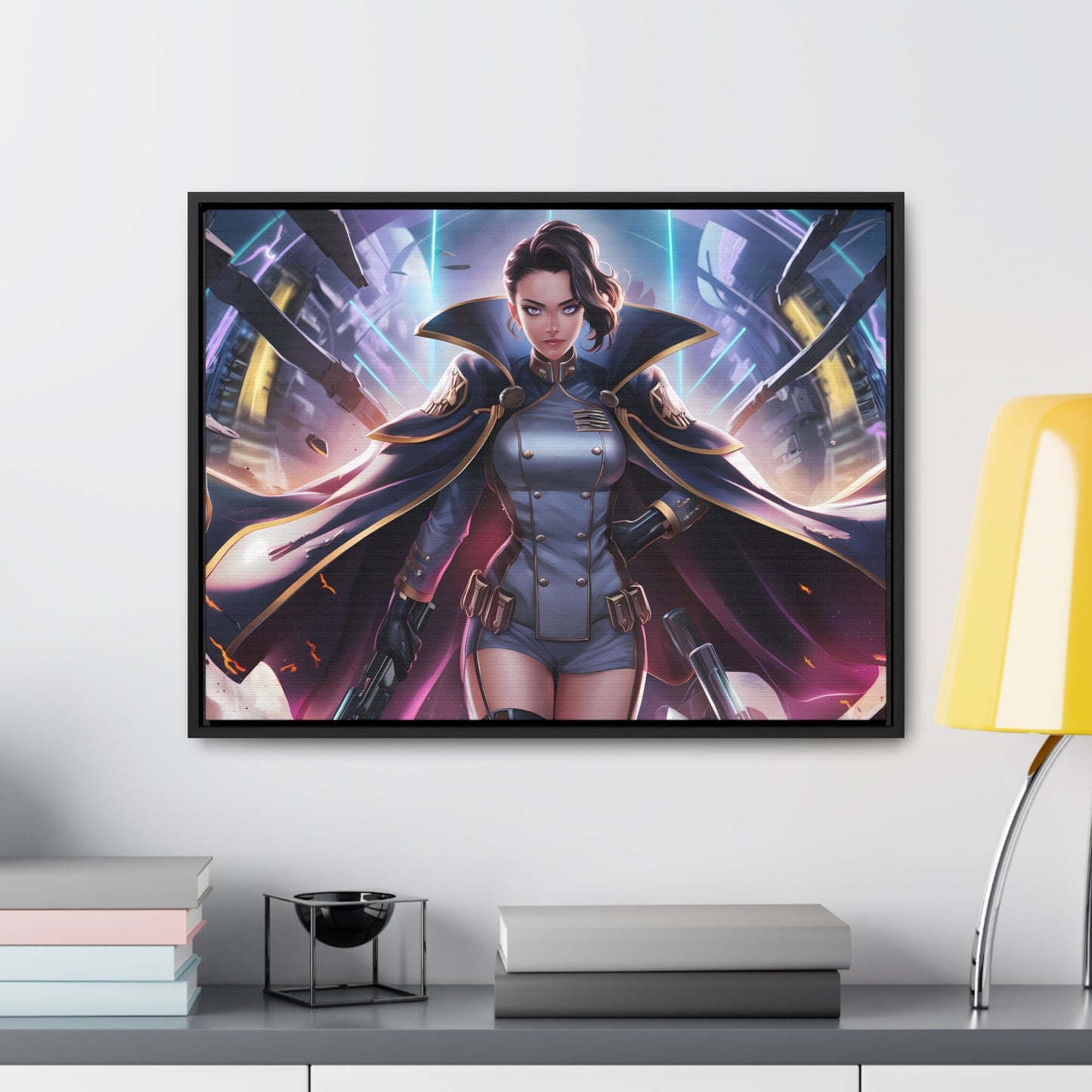 Commander of the Neon Storm - Gallery Canvas Wraps, Horizontal Frame