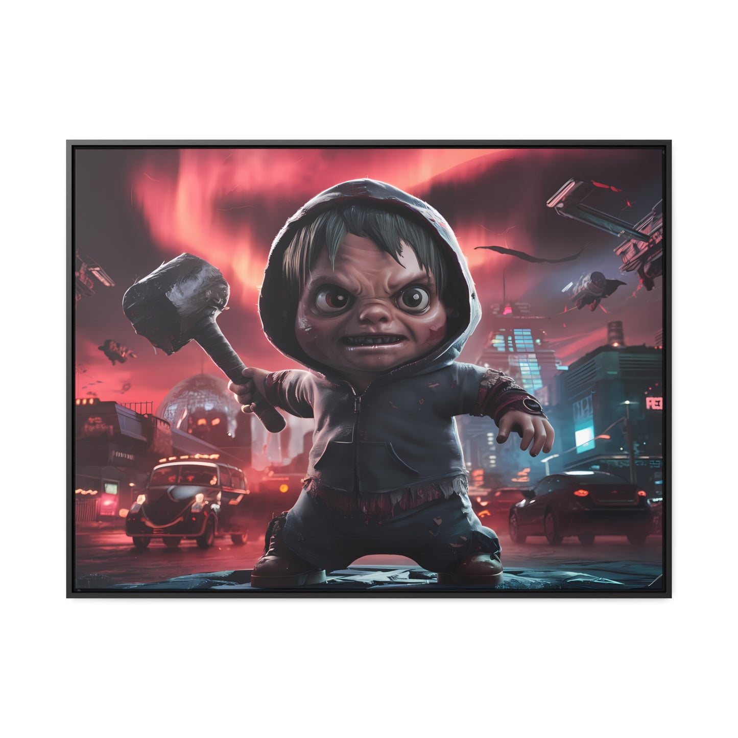 "Revenge of the Tiny Titan" - Gallery Canvas Wraps, Horizontal Frame