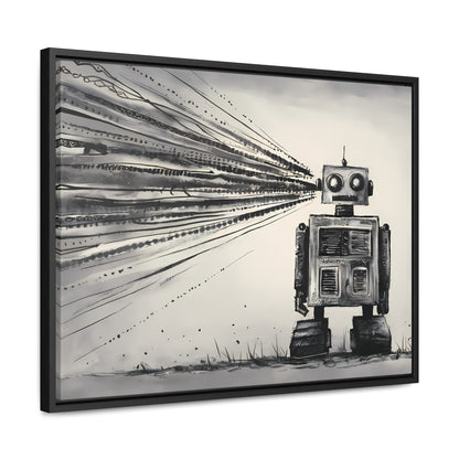 Echoes of the Machine Mind - Gallery Canvas Wraps, Horizontal Frame