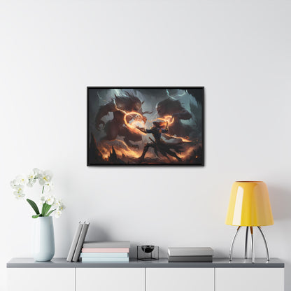 Duel of Thunder and Flame - Gallery Canvas Wraps, Horizontal Frame