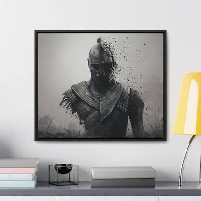 "Fragmented Warrior" - Gallery Canvas Wraps, Horizontal Frame