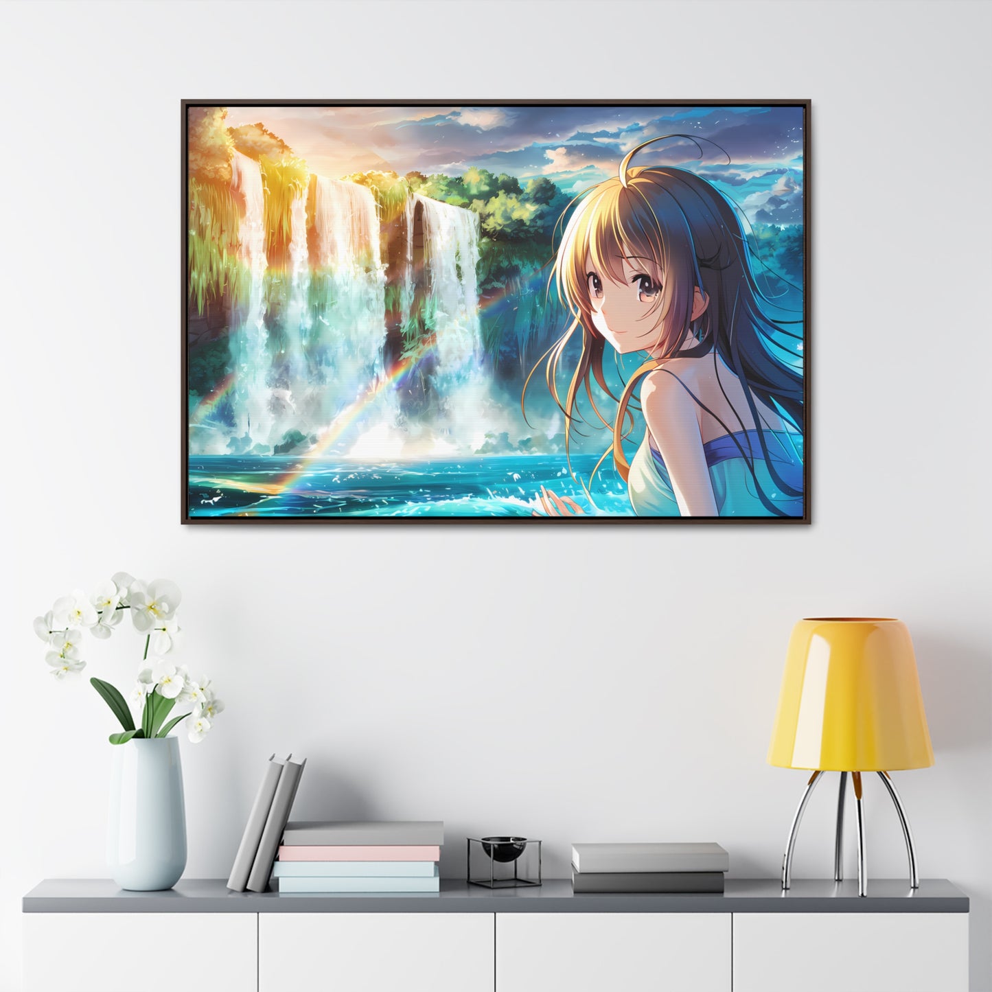 Whispers of the Waterfall - Gallery Canvas Wraps, Horizontal Frame