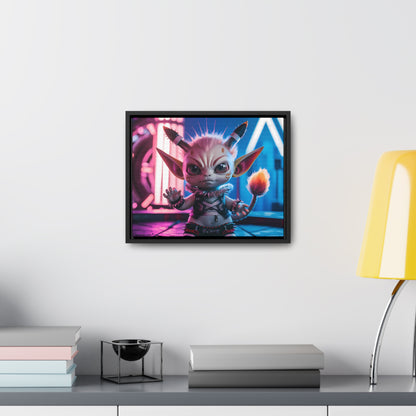 Neon Punk Guardian - Gallery Canvas Wraps, Horizontal Frame