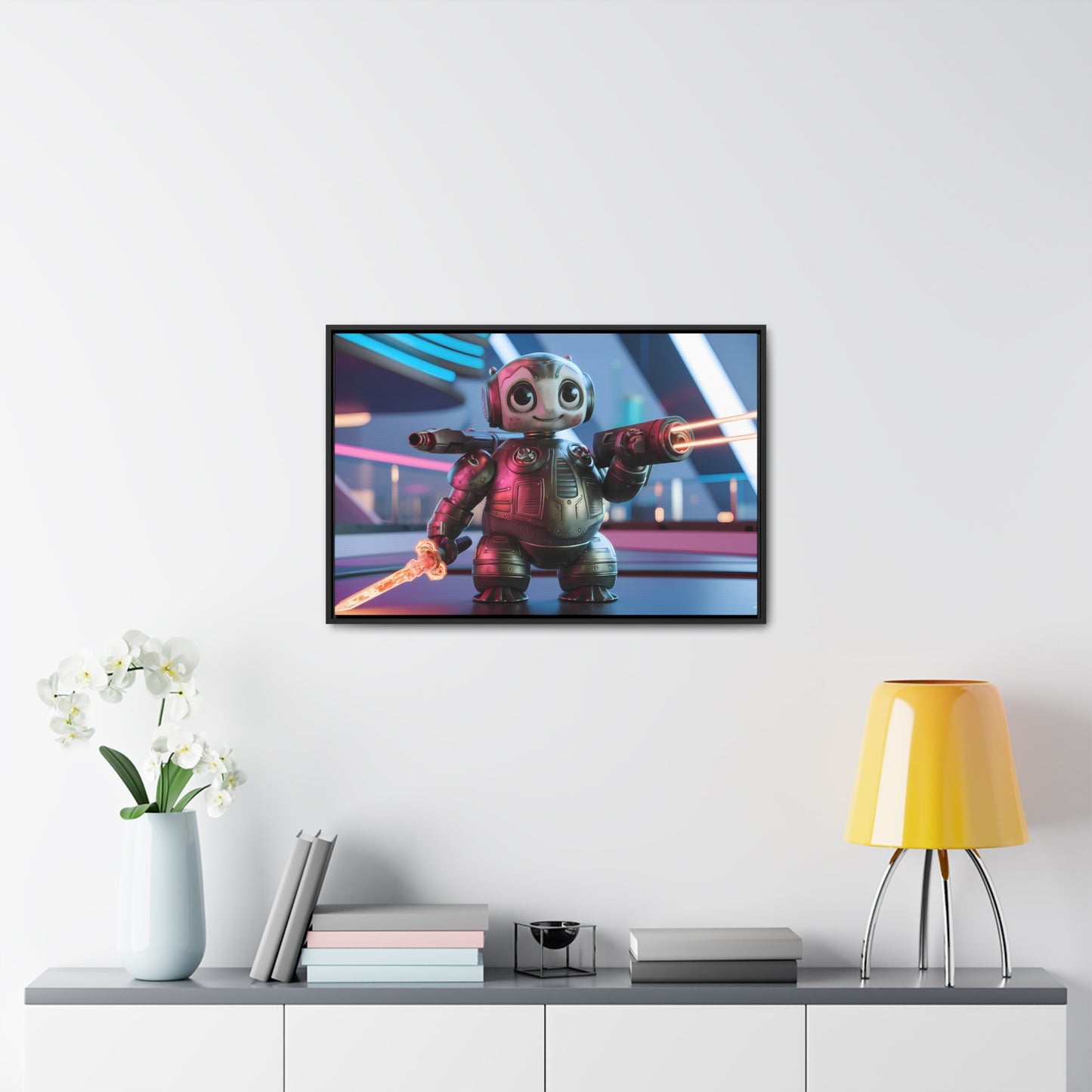 Galactic Guardian Bot - Gallery Canvas Wraps, Horizontal Frame