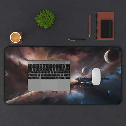 Voyage Through the Cosmic Abyss - Desk Mat