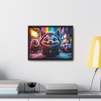 Cyberpunk Alley Cat Adventures - Gallery Canvas Wraps, Horizontal Frame