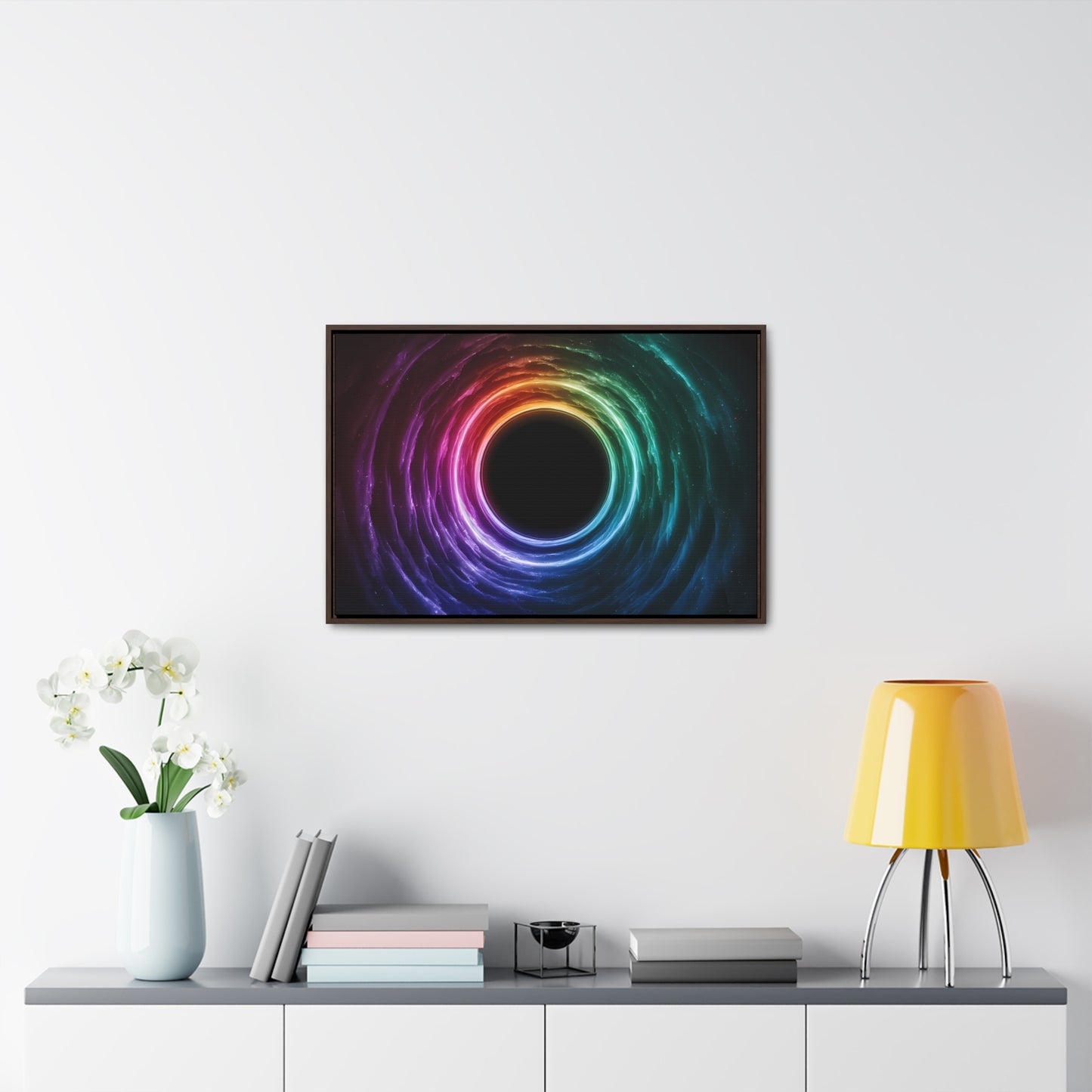 Cosmic Vortex of Light - Gallery Canvas Wraps, Horizontal Frame