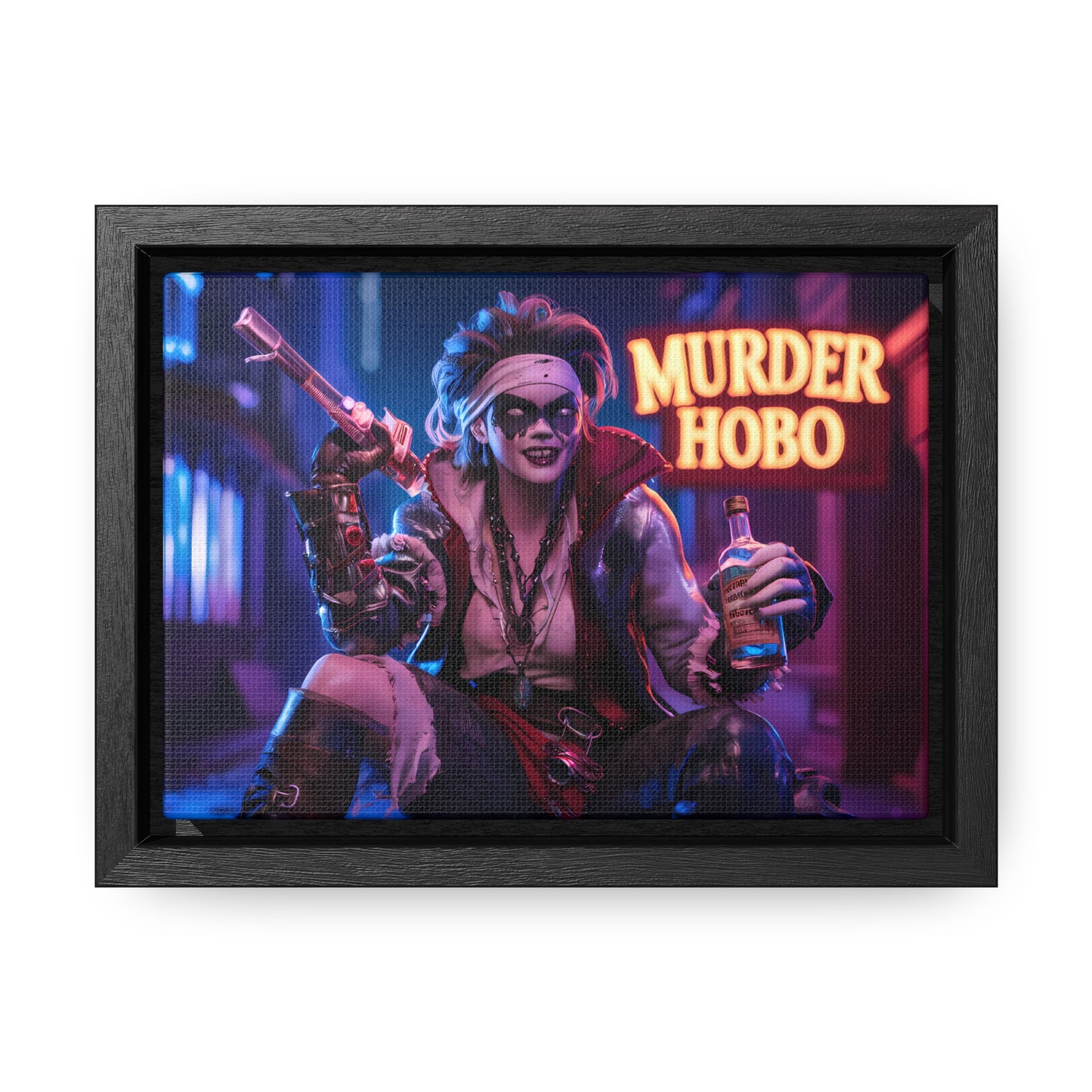 Neon Anarchy - Gallery Canvas Wraps, Horizontal Frame