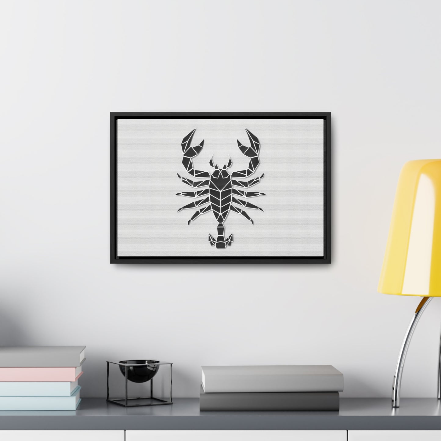 Geometric Scorpion Icon - Gallery Canvas Wraps, Horizontal Frame