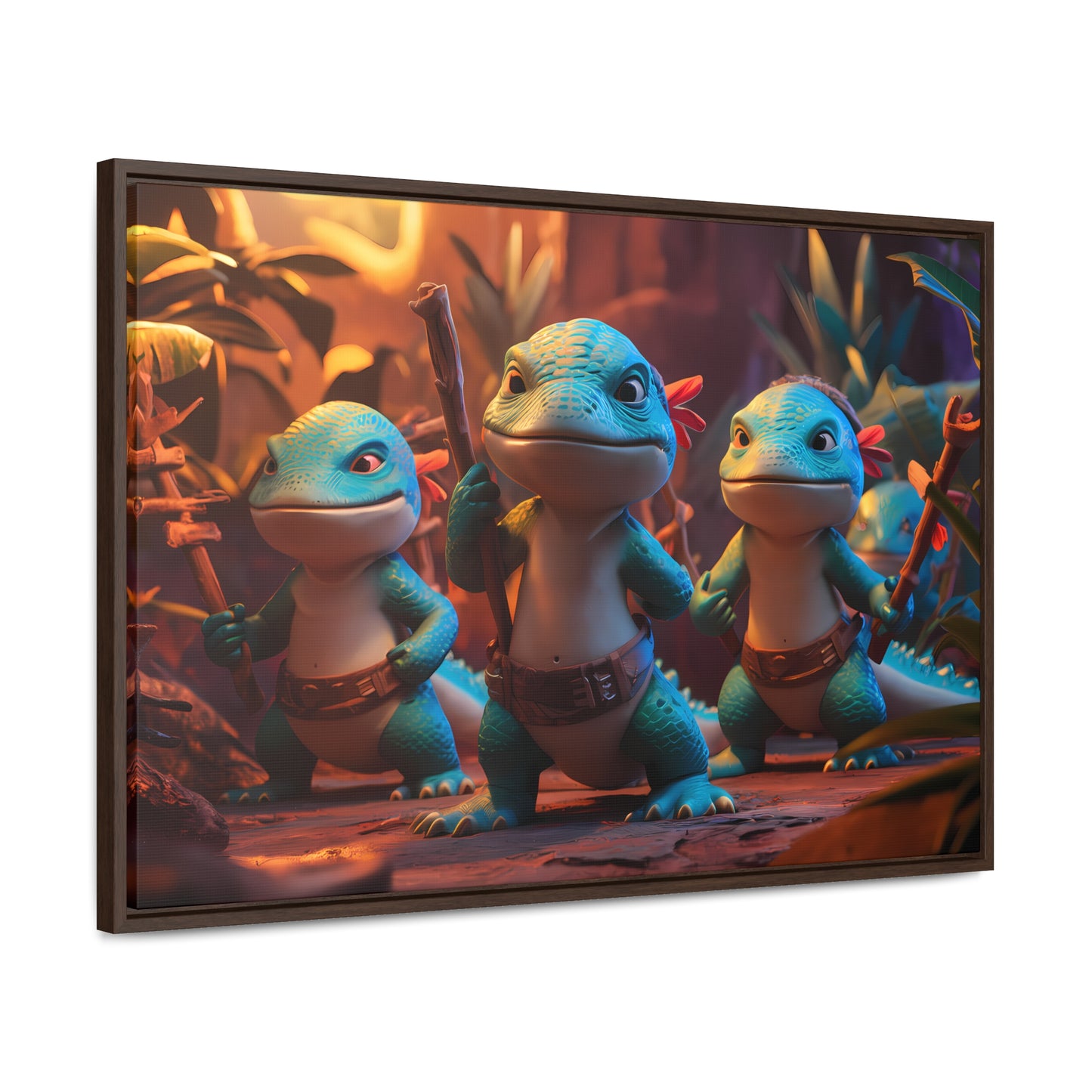 Guardians of the Jungle Tribe - Gallery Canvas Wraps, Horizontal Frame