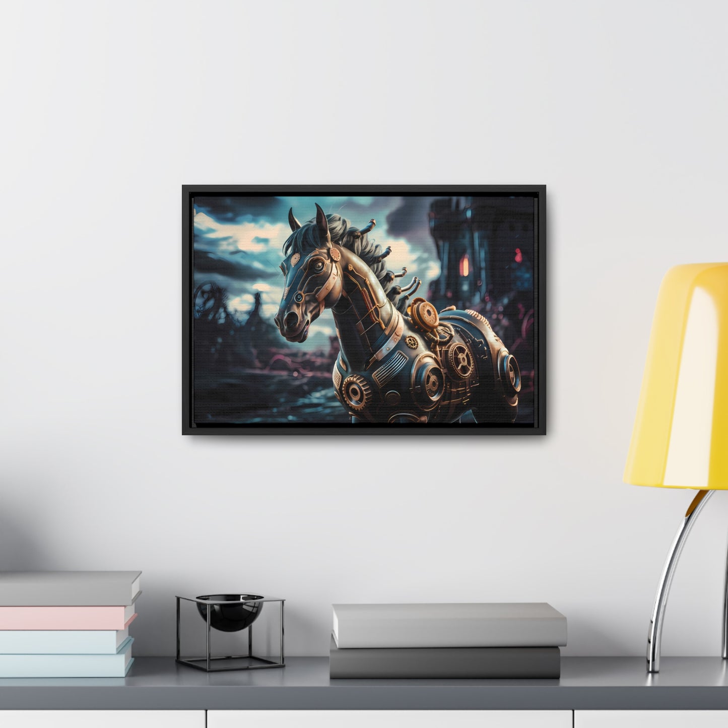 The Mechanical Steed of Dystopia - Gallery Canvas Wraps, Horizontal Frame