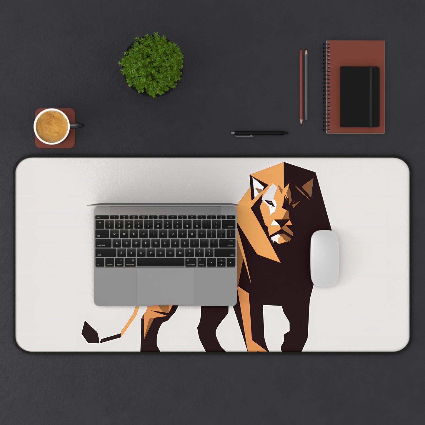 Geometric Lion - Desk Mat