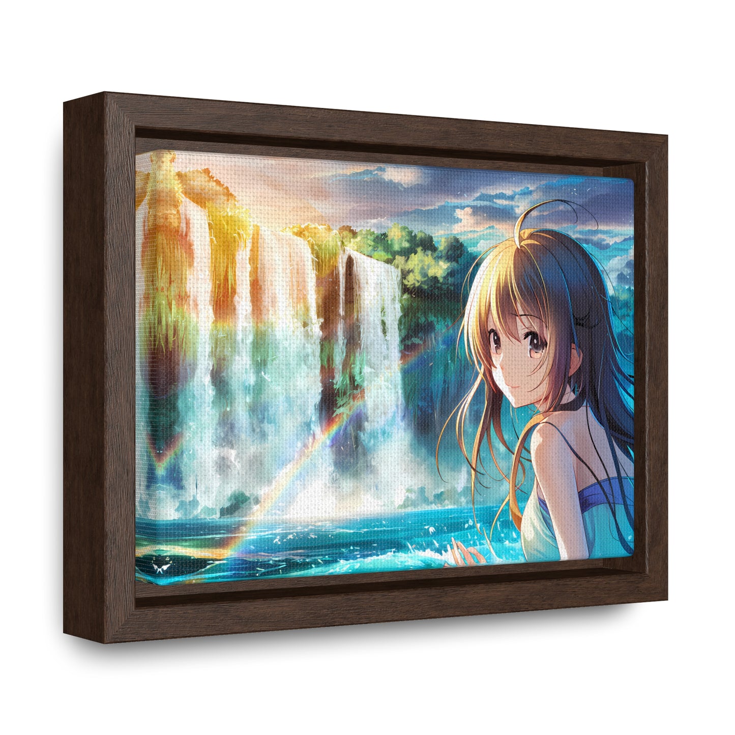 Whispers of the Waterfall - Gallery Canvas Wraps, Horizontal Frame