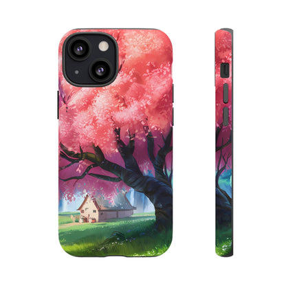 Idyllic Cherry Blossom and a Hut - Smartphone Tough Cases