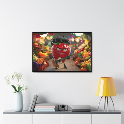 Strawberry Serenade in the Market - Gallery Canvas Wraps, Horizontal Frame