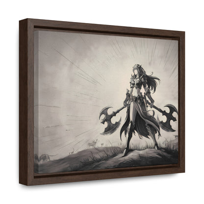 Warrior of the Twilight Plains - Gallery Canvas Wraps, Horizontal Frame