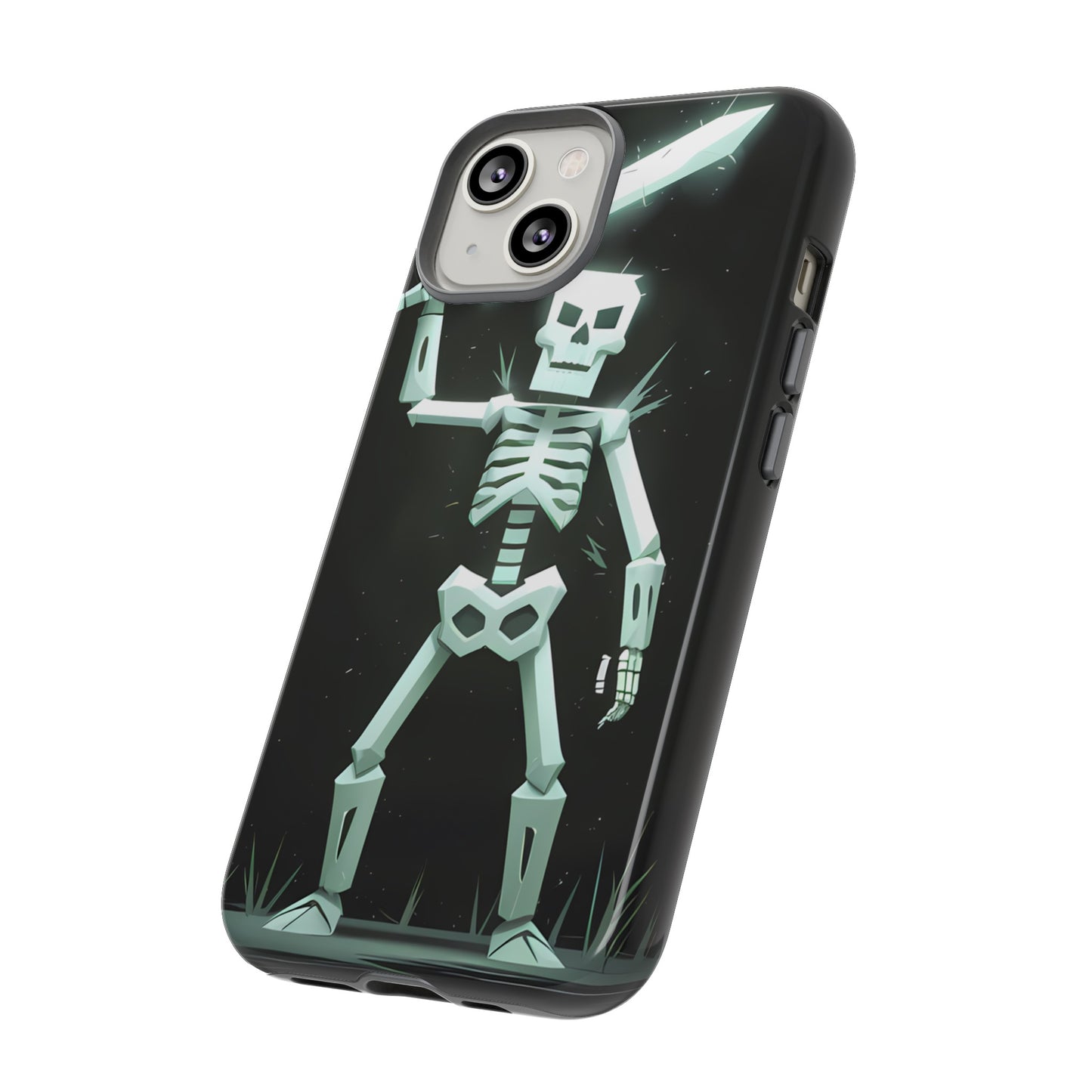 Geometric Skeleton Swordsman - Smartphone Tough Cases