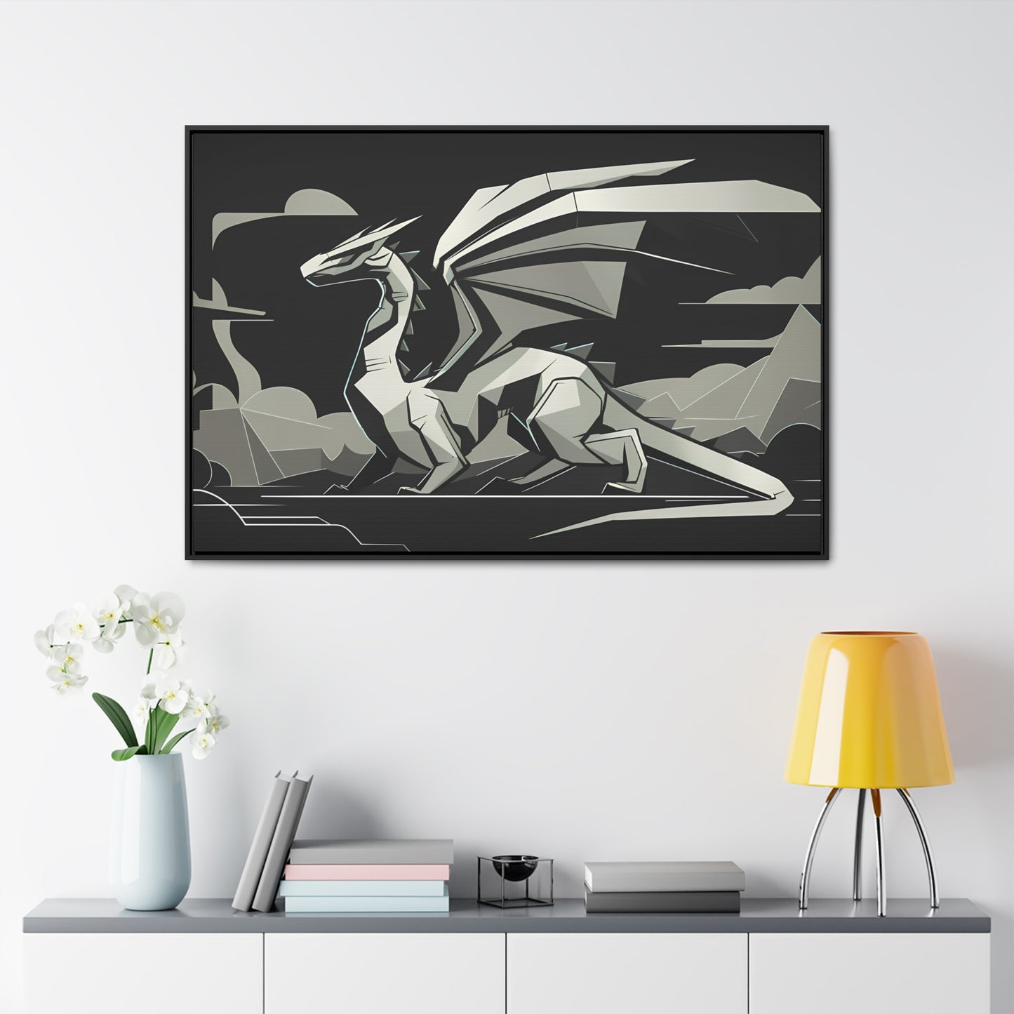 Shadow of the Silver Dragon - Gallery Canvas Wraps, Horizontal Frame