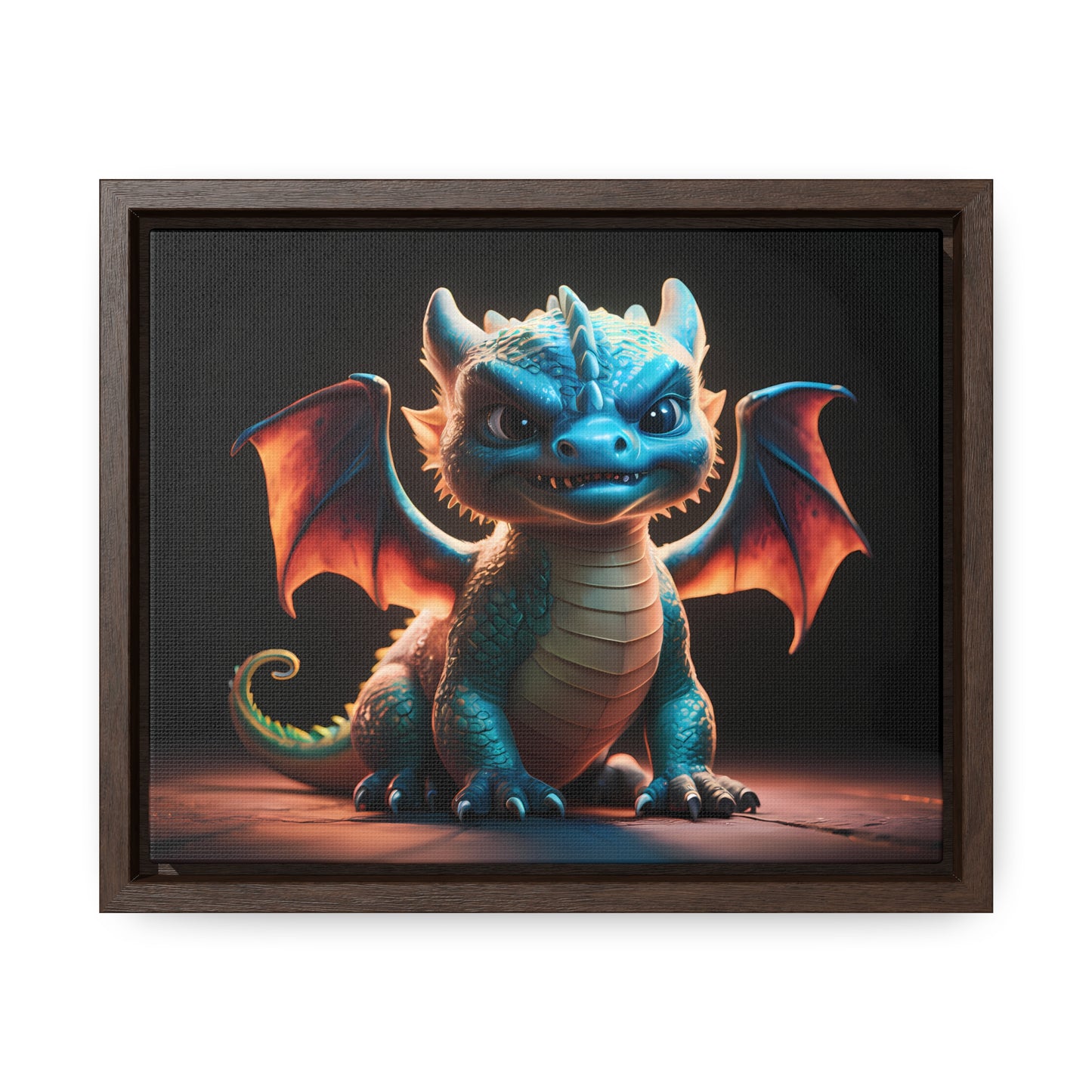 Fierce Baby Dragon Guardian - Gallery Canvas Wraps, Horizontal Frame