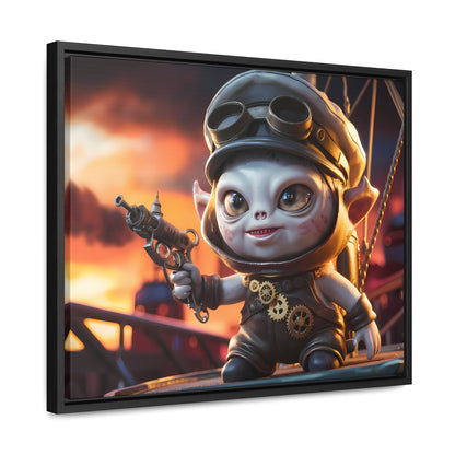 Steampunk Goblin Commander at Dusk - Gallery Canvas Wraps, Horizontal Frame