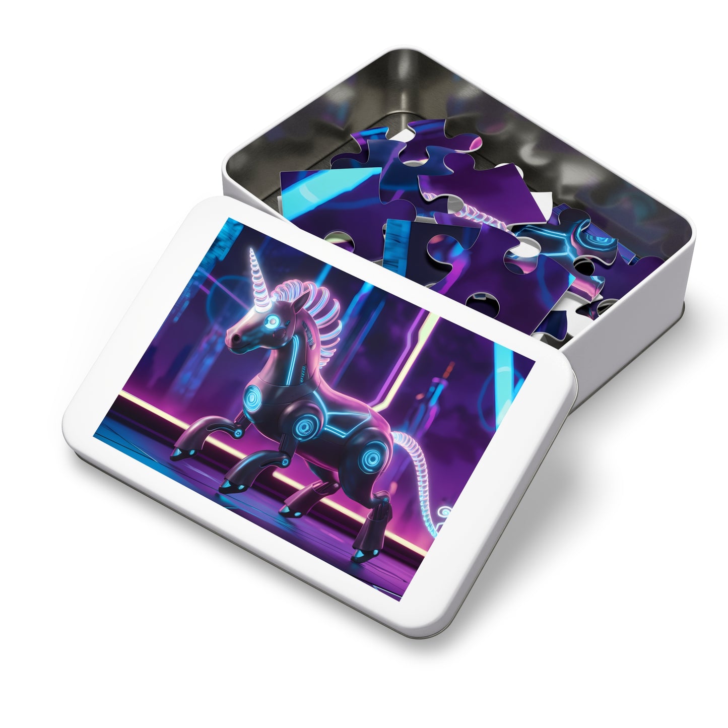 Neon Cyber Unicorn - Jigsaw Puzzle (30, 110, 252, 500,1000-Piece)