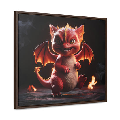 "Fiery Little Guardian" - Gallery Canvas Wraps, Horizontal Frame