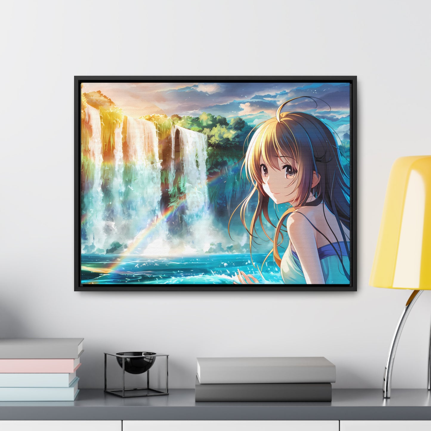 Whispers of the Waterfall - Gallery Canvas Wraps, Horizontal Frame