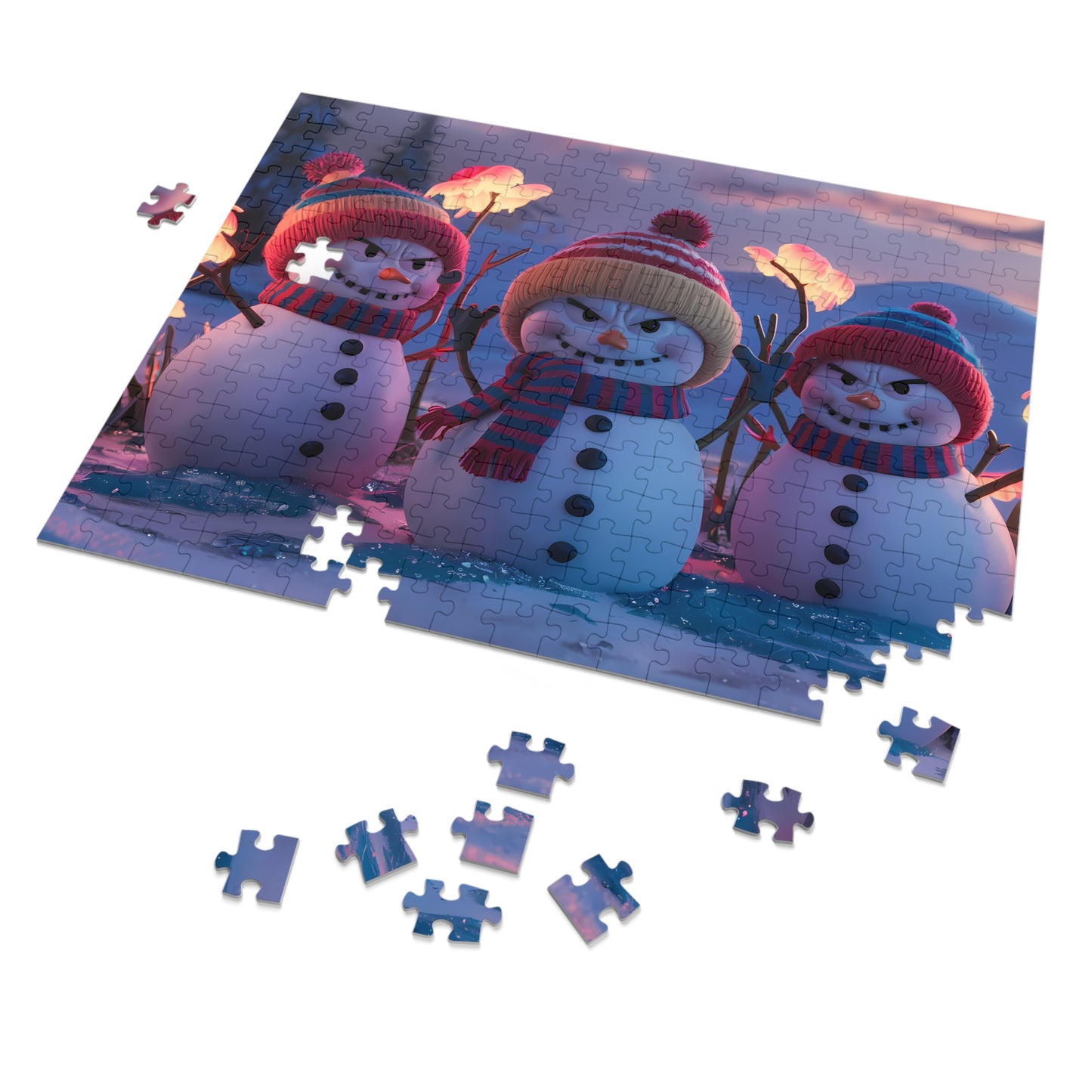 Frosty Trio's Mischief - Jigsaw Puzzle (30, 110, 252, 500,1000-Piece)