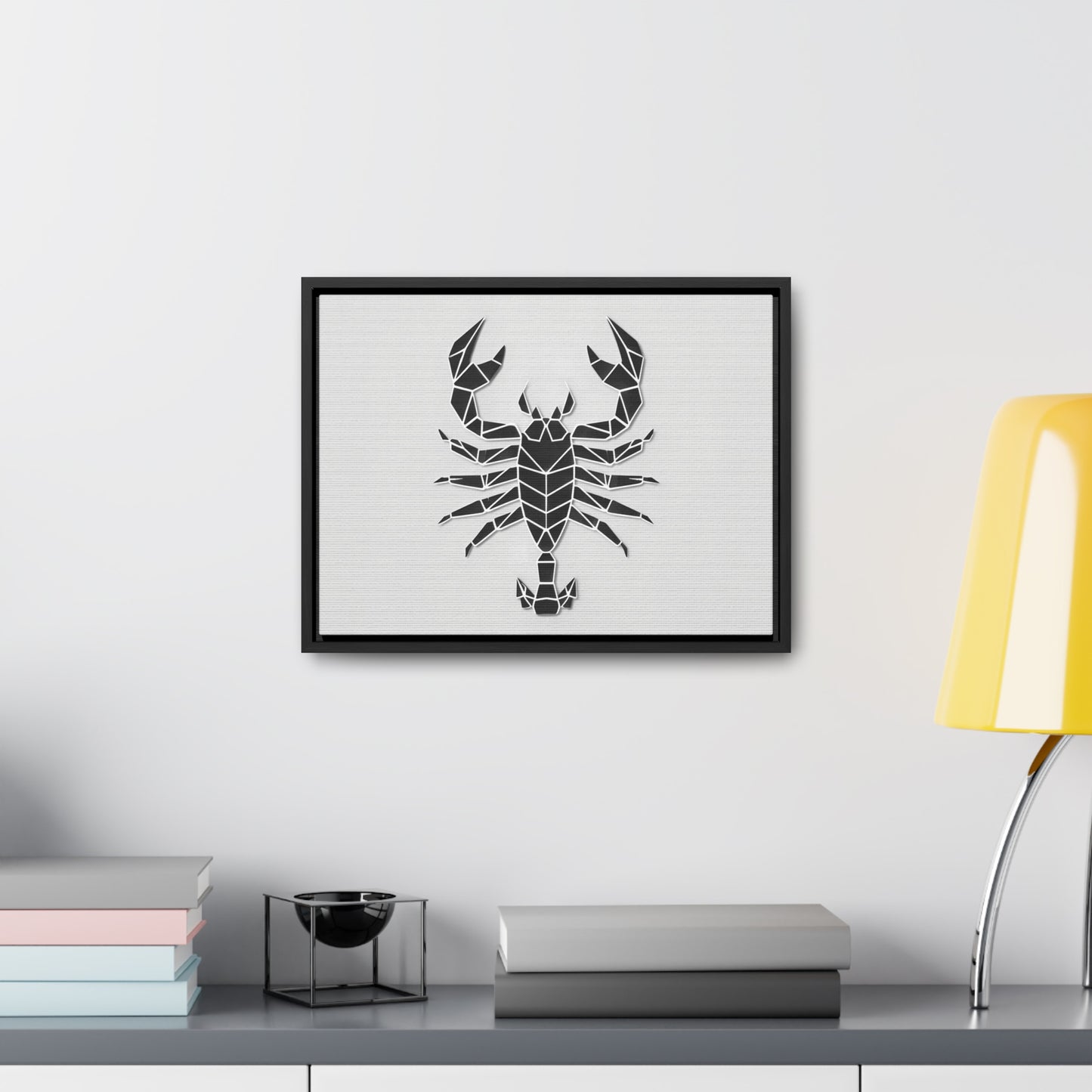 Geometric Scorpion Icon - Gallery Canvas Wraps, Horizontal Frame