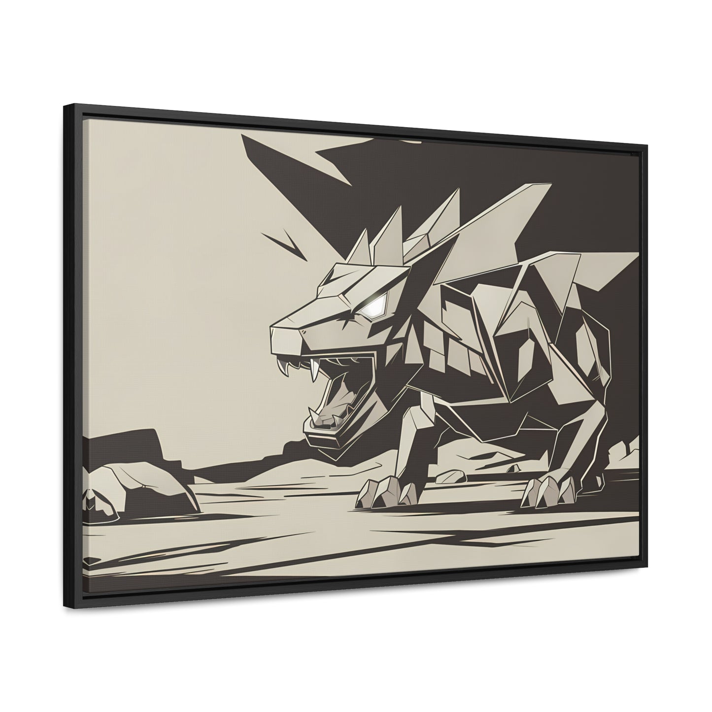 Raging Stone Guardian - Gallery Canvas Wraps, Horizontal Frame