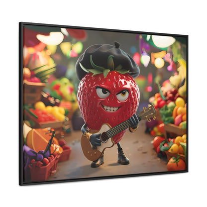 Strawberry Serenade in the Market - Gallery Canvas Wraps, Horizontal Frame