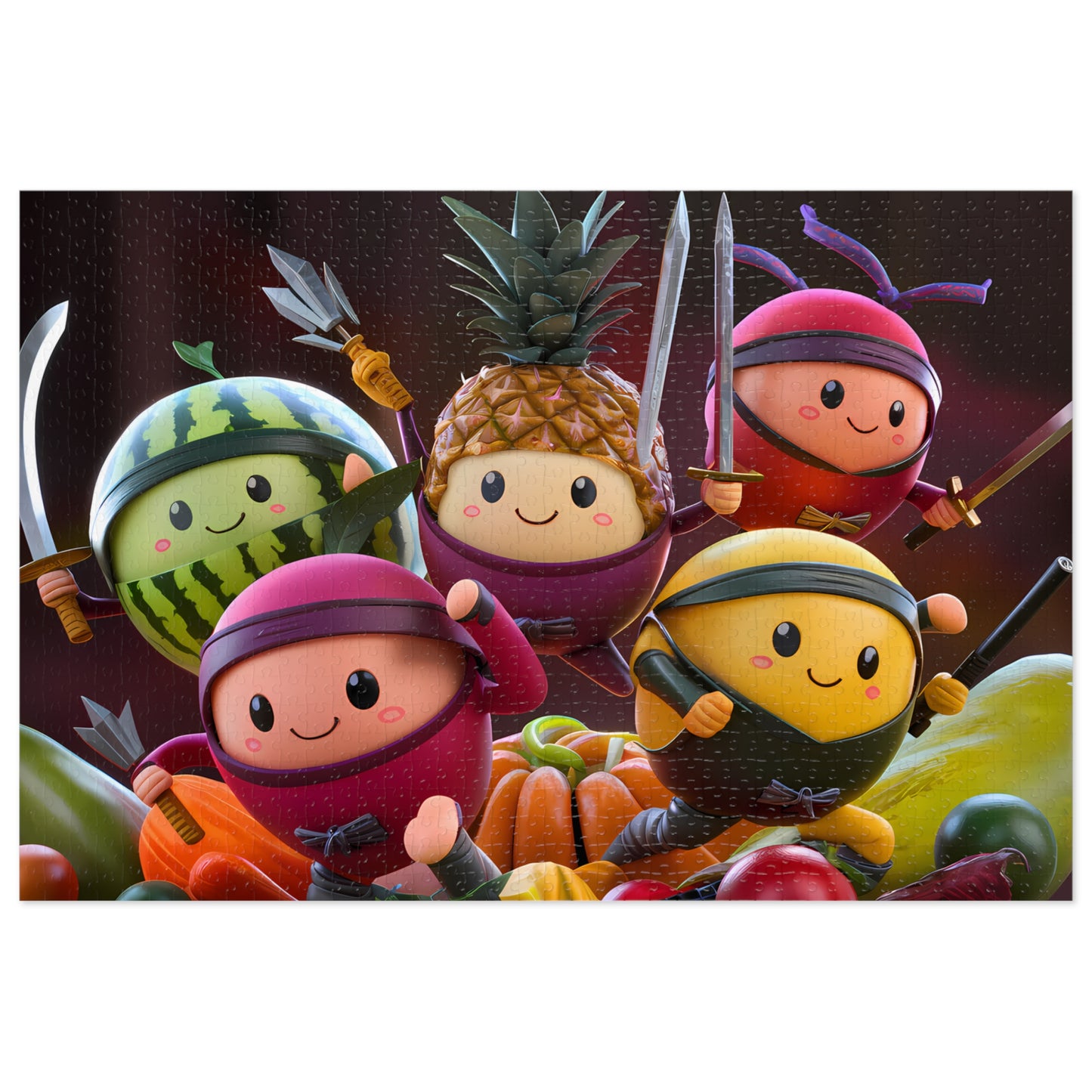 Fruity Ninja Squad - Jigsaw Puzzle (30, 110, 252, 500,1000-Piece)