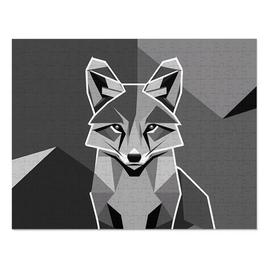 Geometric Fox in Monochrome - Jigsaw Puzzle (30, 110, 252, 500,1000-Piece)