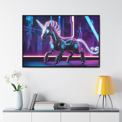 Cybernetic Unicorn - Gallery Canvas Wraps, Horizontal Frame