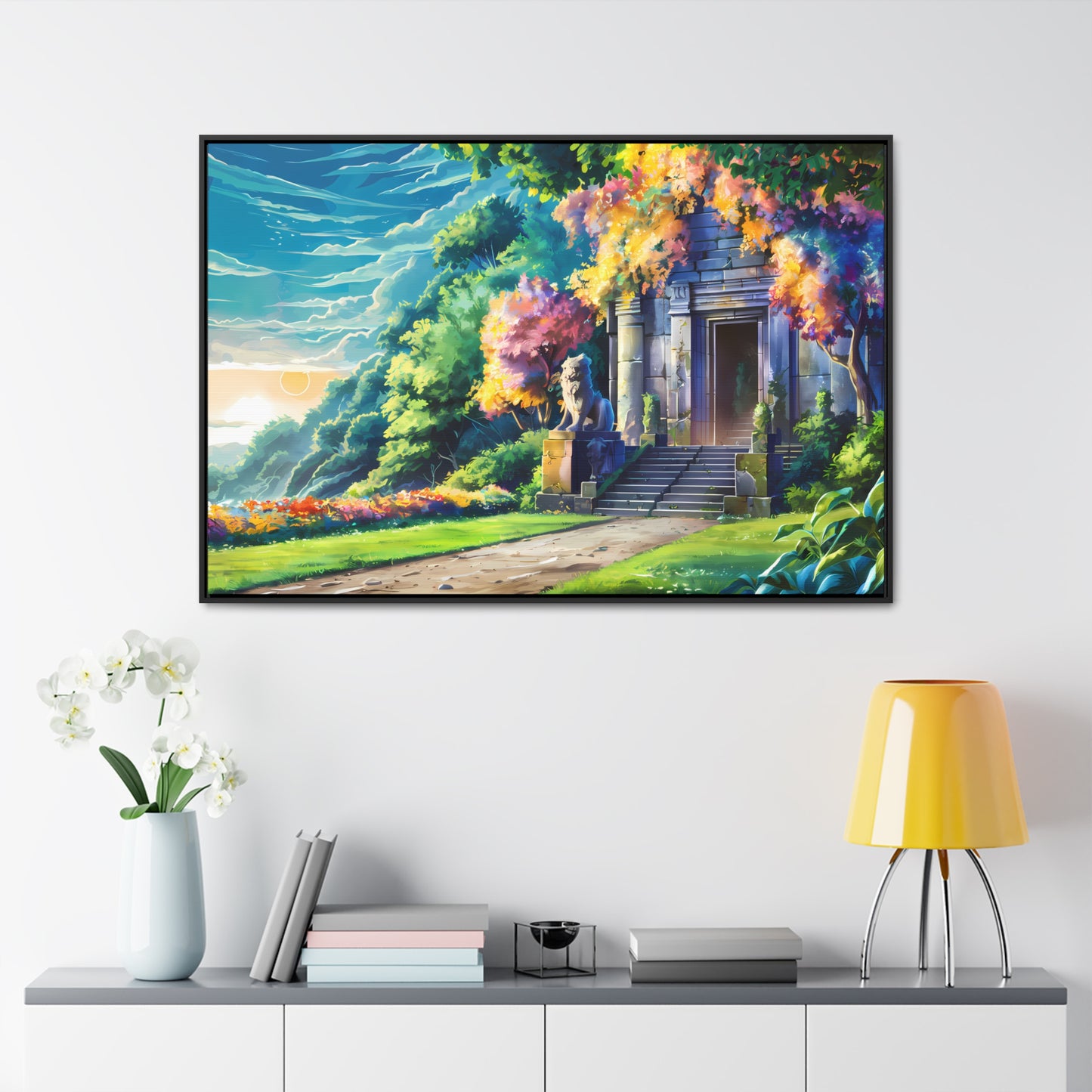 Sanctuary of the Forgotten Dawn - Gallery Canvas Wraps, Horizontal Frame