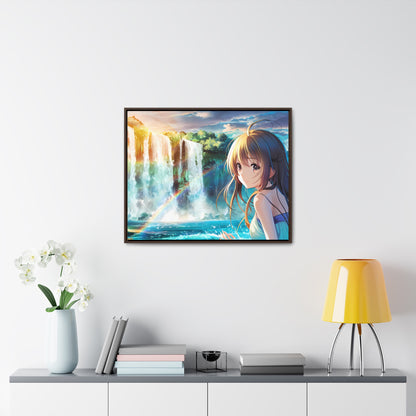 Whispers of the Waterfall - Gallery Canvas Wraps, Horizontal Frame