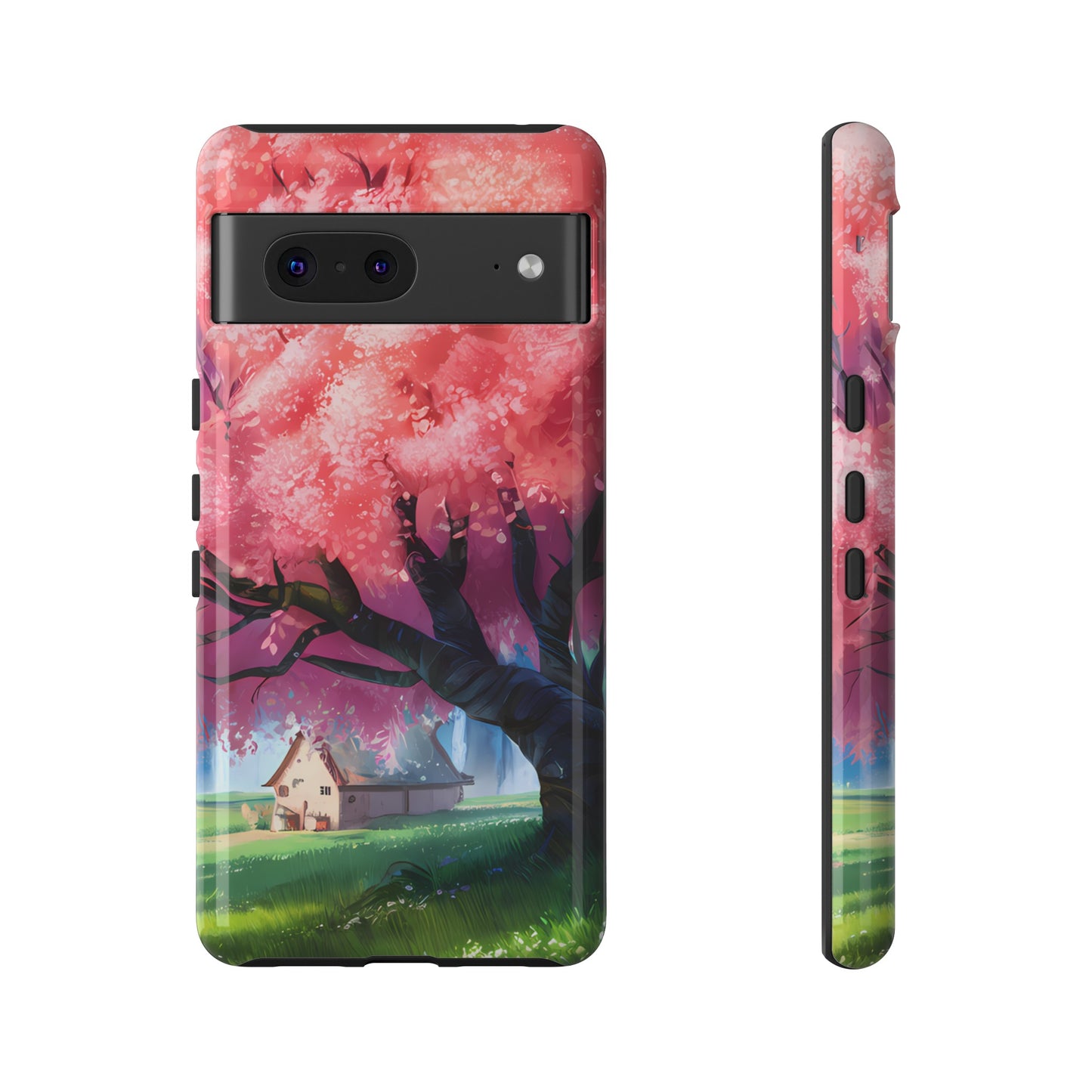 Idyllic Cherry Blossom and a Hut - Smartphone Tough Cases