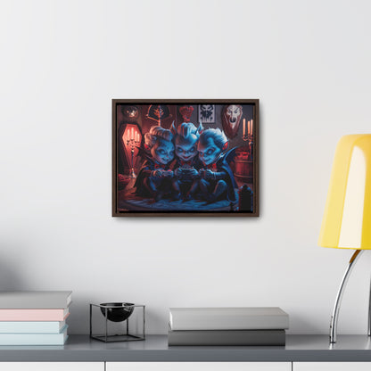 "Night of the Gaming Vampires" - Gallery Canvas Wraps, Horizontal Frame