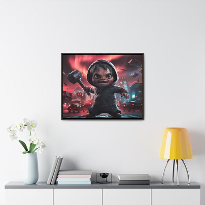 "Revenge of the Tiny Titan" - Gallery Canvas Wraps, Horizontal Frame