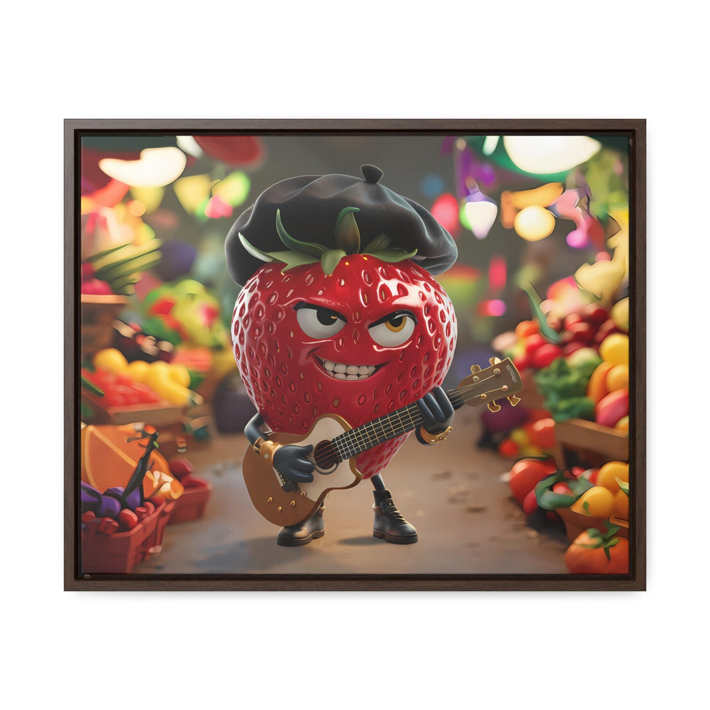 Strawberry Serenade in the Market - Gallery Canvas Wraps, Horizontal Frame