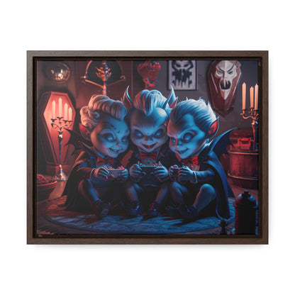 "Night of the Gaming Vampires" - Gallery Canvas Wraps, Horizontal Frame