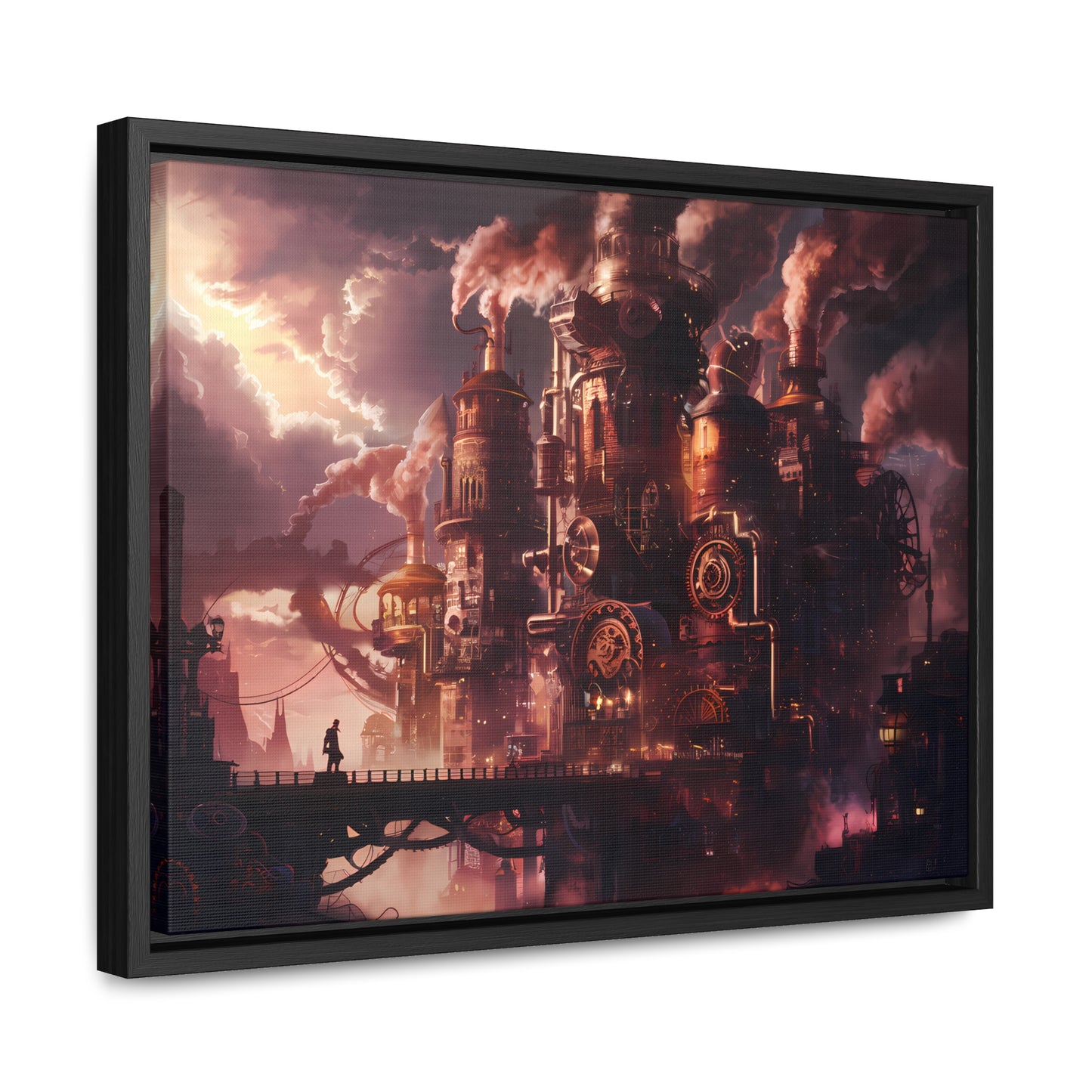 Industrial Twilight - Gallery Canvas Wraps, Horizontal Frame