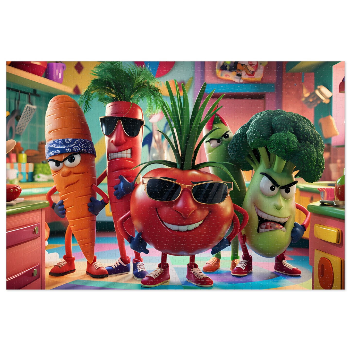 "Veggie Squad: Kitchen Warriors" - Jigsaw Puzzle (30, 110, 252, 500,1000-Piece)