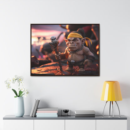 Goblin Warlord at Sunset - Gallery Canvas Wraps, Horizontal Frame