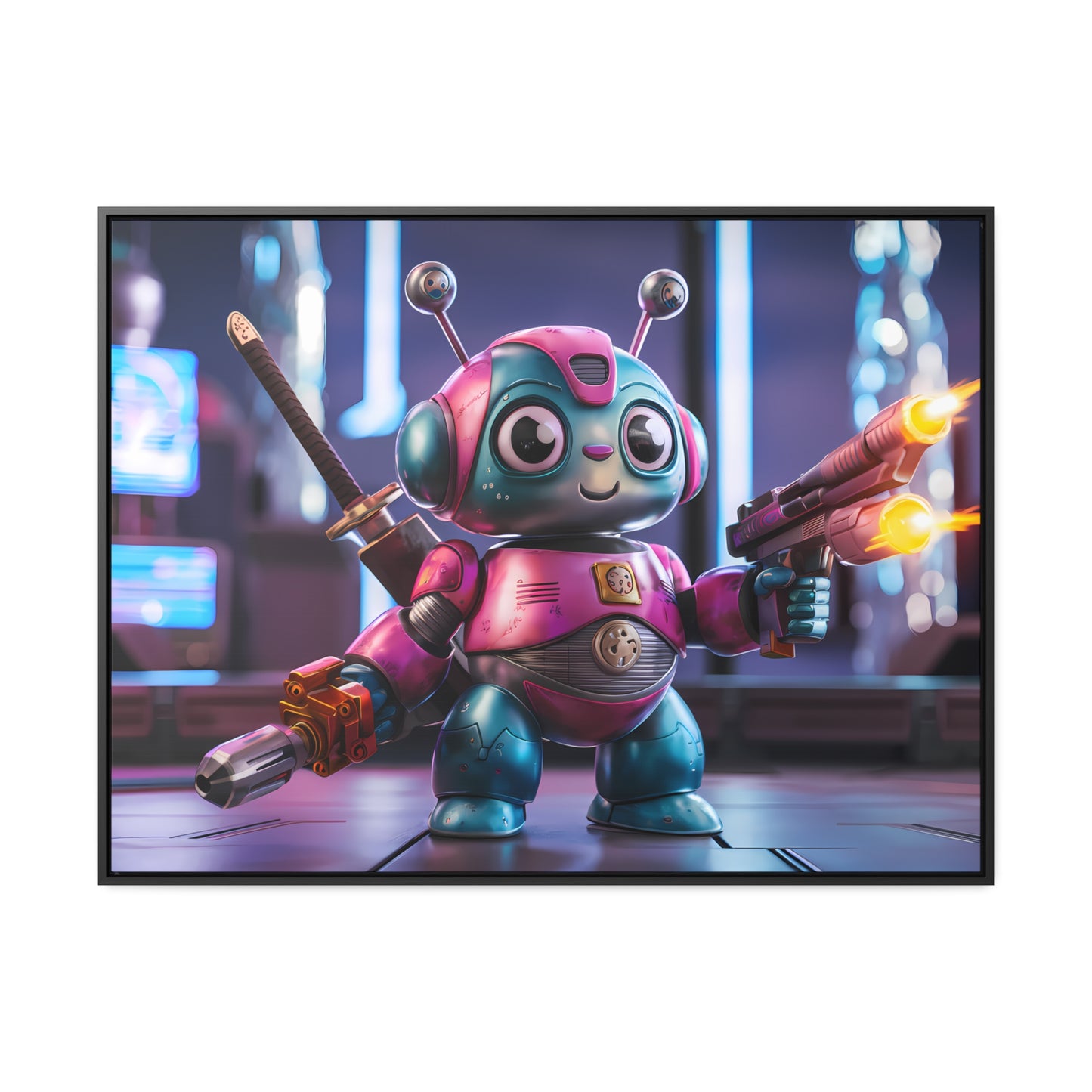 Robo-Samurai Defender - Gallery Canvas Wraps, Horizontal Frame