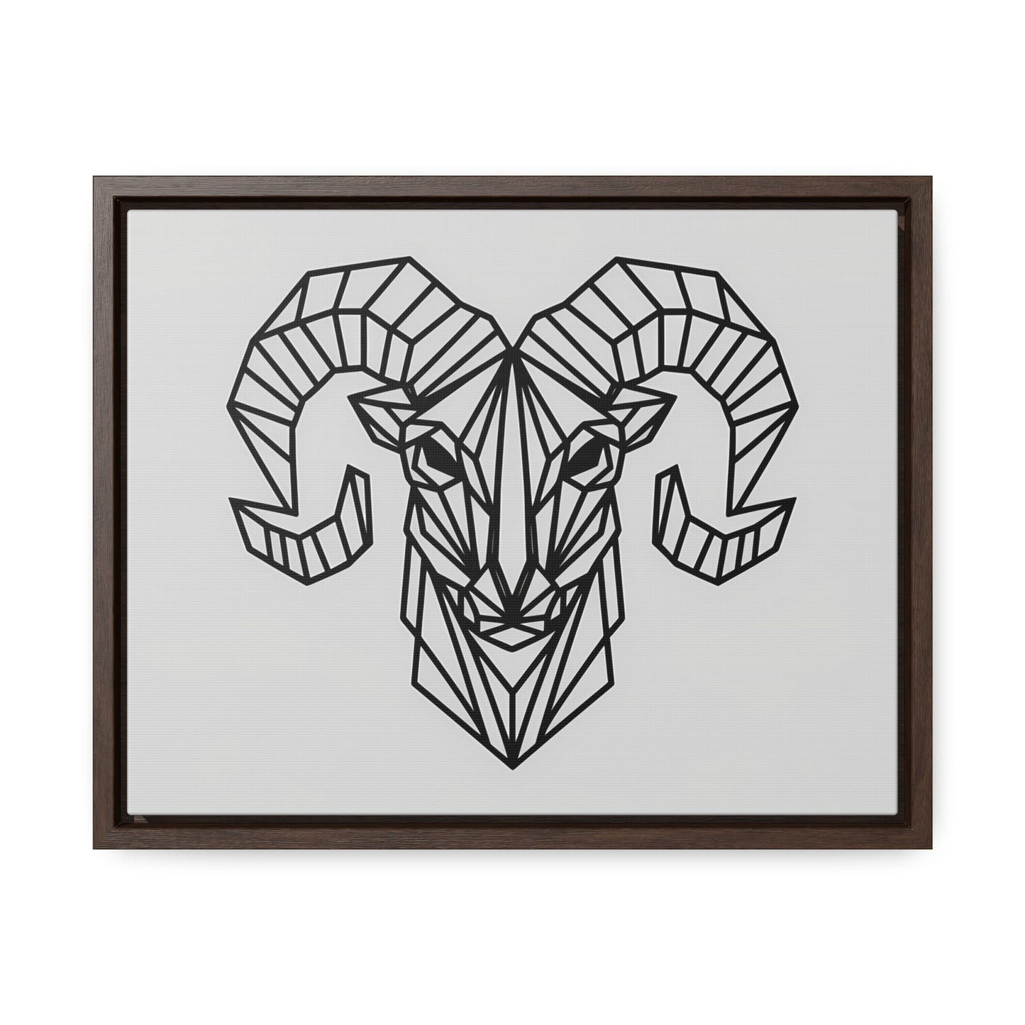 Geometric Ram's Head - Gallery Canvas Wraps, Horizontal Frame