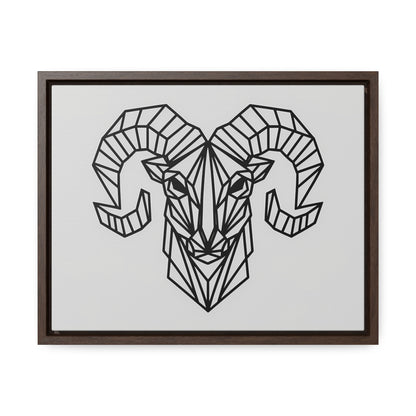 Geometric Ram's Head - Gallery Canvas Wraps, Horizontal Frame